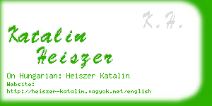 katalin heiszer business card